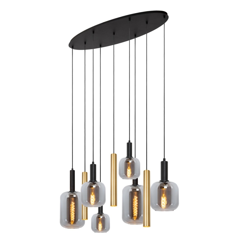 Lucide JOANET - Pendant light - 6xE27 - Brass
